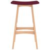 vidaXL Tabourets de bar lot de 2 rouge bordeaux tissu