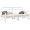 vidaXL Cadre de lit de jour Blanc 90 x 200 cm Acier enduit de poudre