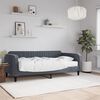 vidaXL Lit de jour avec matelas gris fonc&eacute; 90x190 cm velours