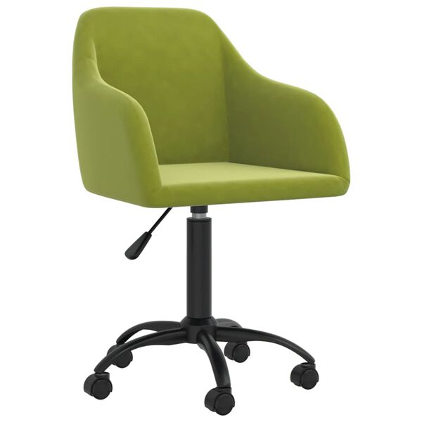 vidaXL Chaises pivotantes &agrave; manger lot de 2 vert clair velours