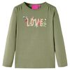 T-shirt enfants &agrave; manches longues kaki 104