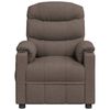 vidaXL Fauteuil de massage Taupe Tissu