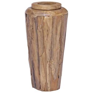 vidaXL Vase de d&eacute;coration 40 x 80 cm Bois de teck solide