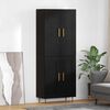 vidaXL Haut Armoire Ch&ecirc;ne noir 69,5 x 34 x 180 cm Bois d'ing&eacute;nierie