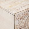 vidaXL Table basse Blanc 80 x 50 x 40 cm Bois de mangue massif