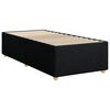 vidaXL Sommier à lattes de lit avec matelas Noir 90x200 cm Tissu