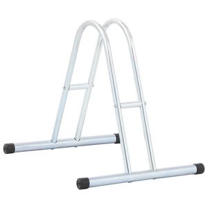 vidaXL Support de v&eacute;lo au sol autoportant pour 1 v&eacute;lo acier galvanis&eacute;
