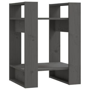 vidaXL Biblioth&egrave;que/S&eacute;parateur de pi&egrave;ce Gris 41x35x57 cm Pin solide