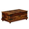 vidaXL Coffre de rangement Bois massif 90x50x35 cm