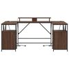 vidaXL Bureau Chêne brun 182 x 101 x 87,5 cm Bois d'ingénierie