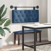 vidaXL T&ecirc;te de lit suspendue Montage mural Bleu 110 x 55 x 7 cm tissu