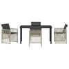 vidaXL Ensemble de salle &agrave; manger pour jardin 5 pcs Gris clair