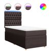 vidaXL Sommier &agrave; lattes de lit avec matelas Marron fonc&eacute; 100x200 cm