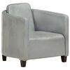vidaXL Fauteuil gris cuir v&eacute;ritable