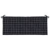 vidaXL Coussins de banc de jardin lot de 2 carreaux noir 120x50x7 cm