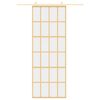 vidaXL Porte coulissante doré 76x205 cm verre ESG clair et aluminium