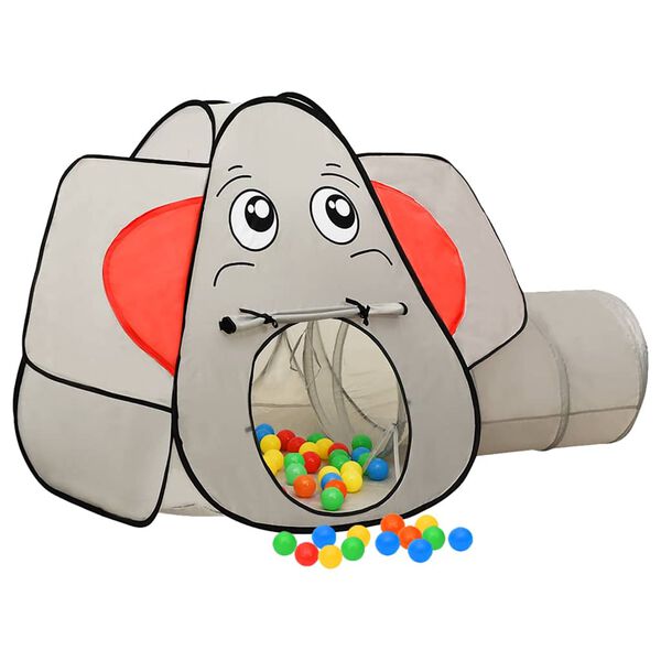 vidaXL Tente de jeu pour enfants 250 balles &Eacute;l&eacute;phant Gris 174x86x101cm