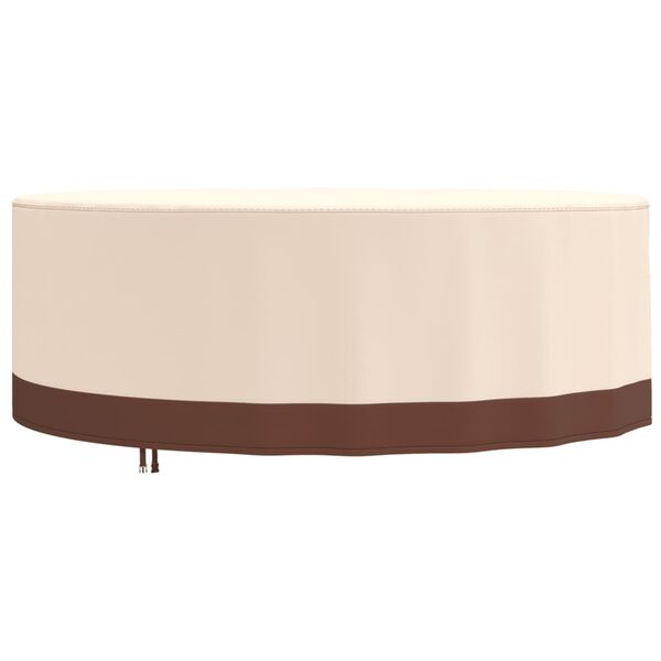 vidaXL Housse de salon de jardin rond beige &Oslash; 244x71 cm oxford 600D