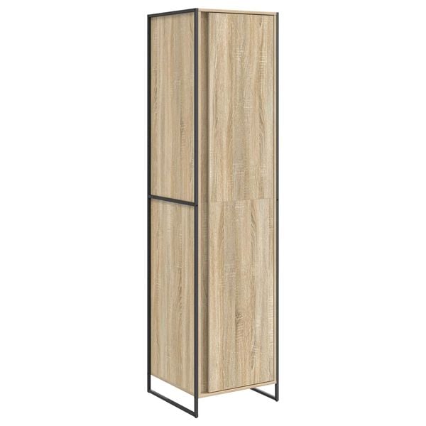 vidaXL Garde-robe 2 pcs Sonoma 50 x 50 x 200 cm Bois d'ing&eacute;nierie