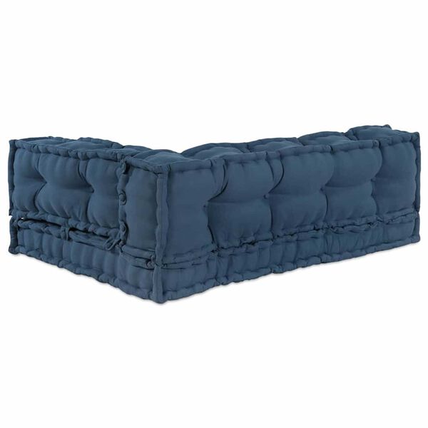 vidaXL Coussin de canapé 3 pcs Indigo tissu