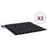 vidaXL Coussins de chaise de jardin lot de 2 motif &agrave; carreaux noir
