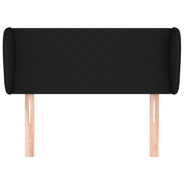 vidaXL T&ecirc;te de lit avec oreilles Noir 83x23x78/88 cm Tissu
