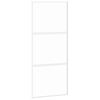 vidaXL Porte coulissante blanc 90x205 cm verre tremp&eacute; aluminium