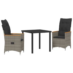 vidaXL Ensemble de salle &agrave; manger pour jardin 5 pcs Gris polyrotin