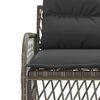 vidaXL Salon de jardin 2 pcs avec coussins Gris Résine tressée
