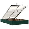 vidaXL Lit ottoman avec matelas vert fonc&eacute; 120x190 cm velours