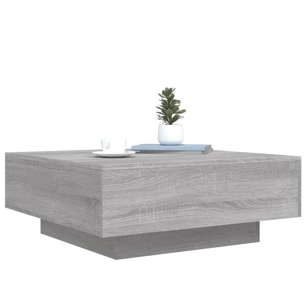 vidaXL Table basse sonoma gris 80x80x31 cm bois d'ingénierie