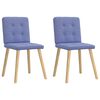 vidaXL Chaises &agrave; manger lot de 2 bleu jean tissu