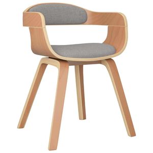 vidaXL Chaise &agrave; manger Taupe Bois courb&eacute; et tissu