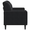 vidaXL Canapé 2 places avec oreillers décoratifs noir 140 cm velours