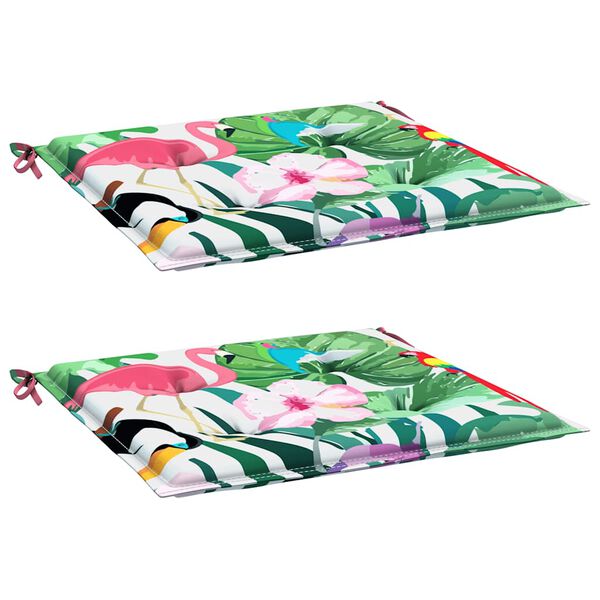 vidaXL Coussins de chaise de jardin lot de 2 multicolore 40x40x4 cm