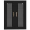 vidaXL Armoire murale suspendue Noir 69,5x34x90 cm