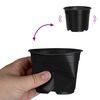 vidaXL Pot &agrave; fleurs 200 pcs Noir &Oslash; 15 x 12,5 cm Plastique
