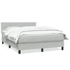 vidaXL Sommier &agrave; lattes de lit et matelas gris clair 160x210cm velours