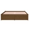 vidaXL Cadre de lit sans matelas marron miel bois massif 120x190 cm