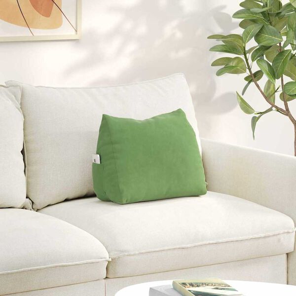 vidaXL Coussin de Dos Vert clair 45 x 20 x 35 cm