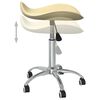 vidaXL Chaise pivotante de salle &agrave; manger Cr&egrave;me Similicuir