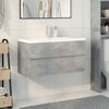 vidaXL Ensemble de meubles de salle de bain 2 pcs gris b&eacute;ton