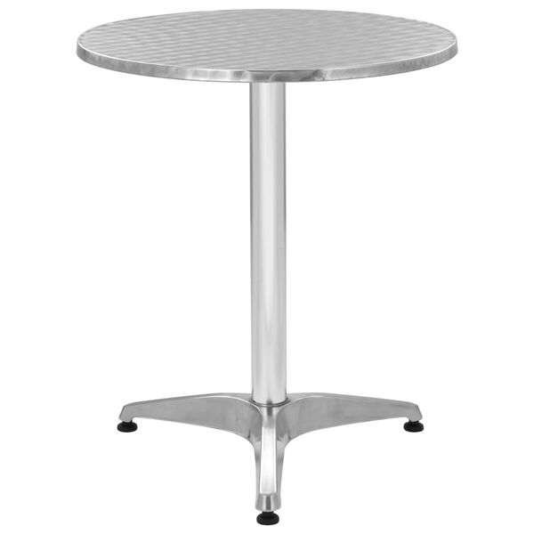 vidaXL Table de jardin Argent&eacute; 60x70 cm Aluminium