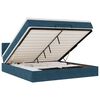 VidaXL Cadre de lit ottoman avec matelas bleu fonc&eacute; 160x200 cm velours