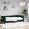 vidaXL Lit de jour avec matelas vert fonc&eacute; 100x200 cm velours