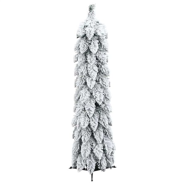 vidaXL Sapin de No&euml;l artificiel pr&eacute;-&eacute;clair&eacute; avec 45 LED/neige floqu&eacute;e