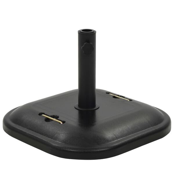 vidaXL Socle de parasol Noir B&eacute;ton Carr&eacute; 25 kg