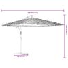 vidaXL Parasol de jardin avec m&acirc;t en acier bleu 290x290x238 cm