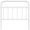 vidaXL Tête de lit métal blanc 100 cm