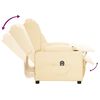 vidaXL Fauteuil inclinable &eacute;lectrique Cr&egrave;me Similicuir